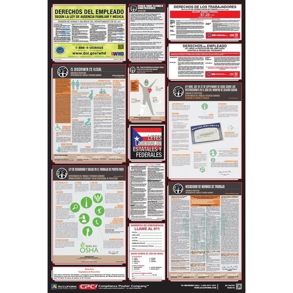 Accuform POSTERS COMBO STATE, FEDERAL AND OSHA PPG400PR PPG400PR